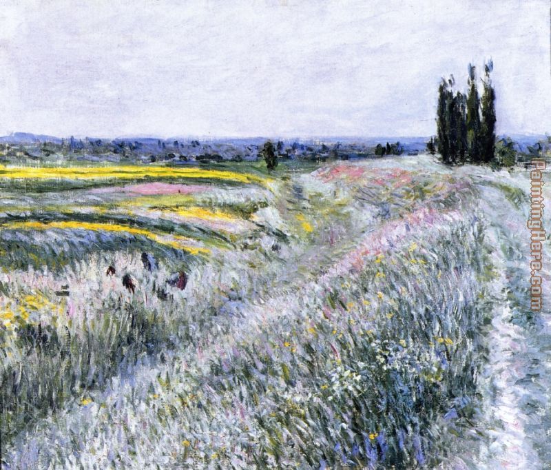 Gustave Caillebotte The Plain at Gennevilliers, Group of Poplars